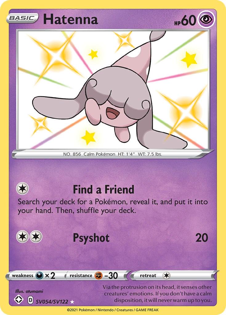 Shining Fates Hatenna Pokémon card